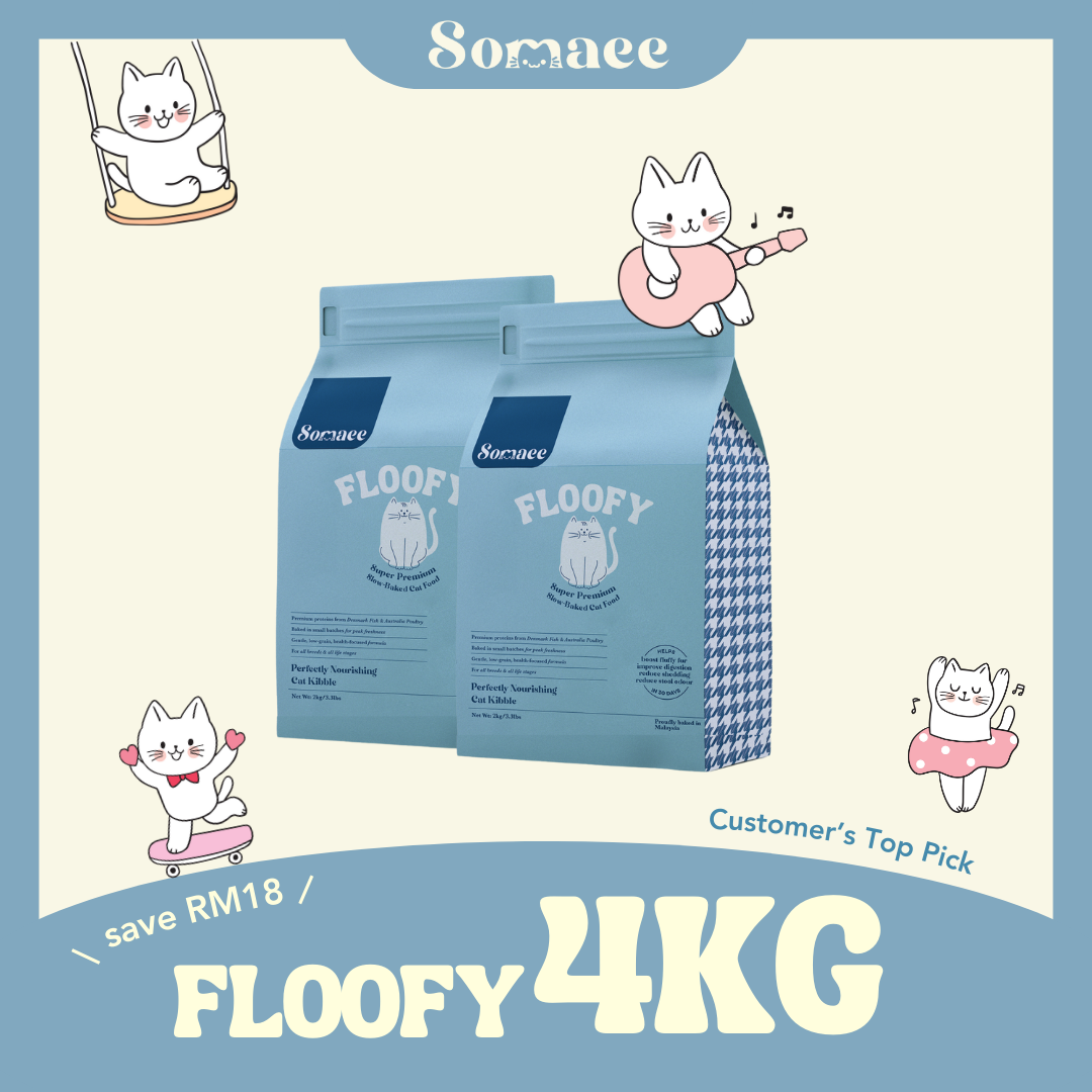 (PRE-ORDER-Ship by 10/10) Somaee FLOOFY Super Premium Natural Slow-Baked Cat Kibble