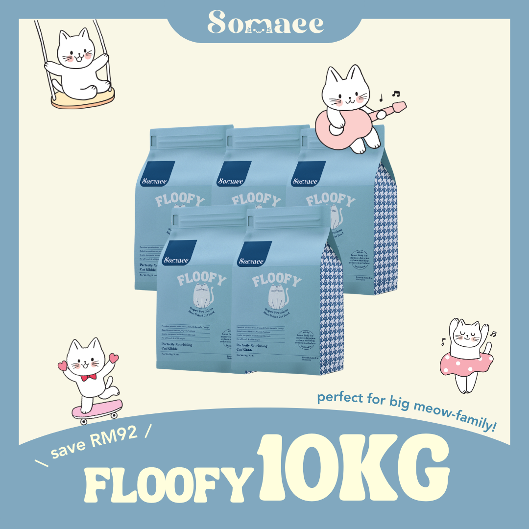 (PRE-ORDER-Ship by 10/10) Somaee FLOOFY Super Premium Natural Slow-Baked Cat Kibble