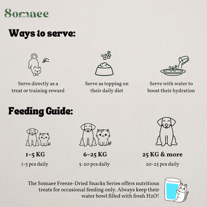 Somaee Premium Freeze Dried Pet Treats for Cat/Dog