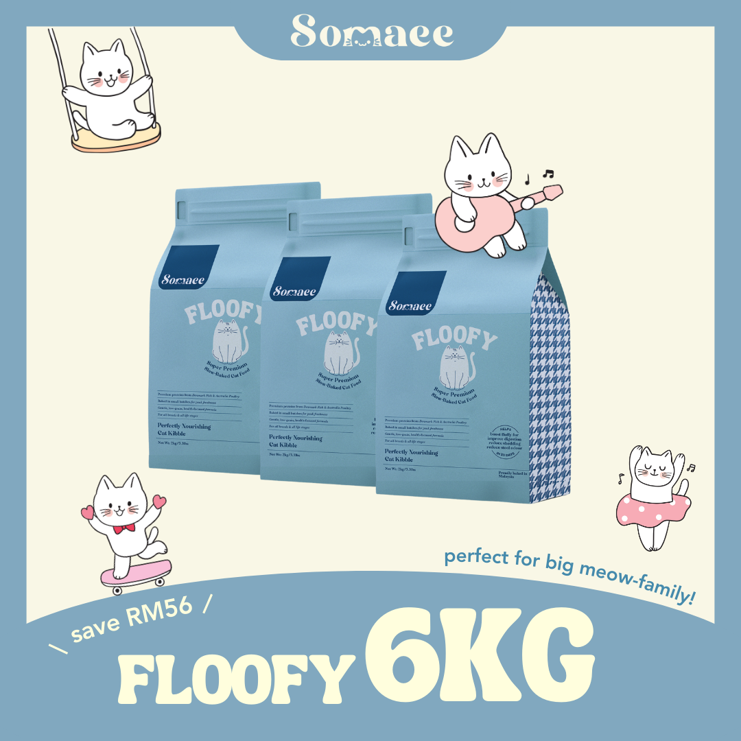 (PRE-ORDER-Ship by 10/10) Somaee FLOOFY Super Premium Natural Slow-Baked Cat Kibble