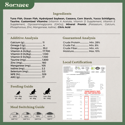 Somaee DORY Super Premium Natural Slow-Baked Cat Kibble