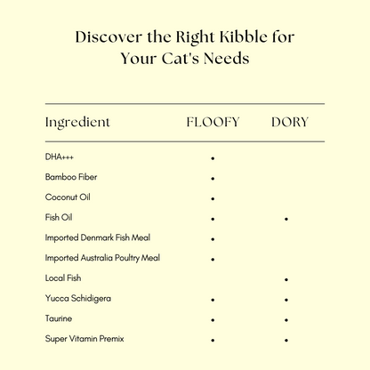 (PRE-ORDER-Ship by 10/10) [Super Combo] Somaee FLOOFY 2KG + DORY 2KG Natural Baked Cat Dry Food